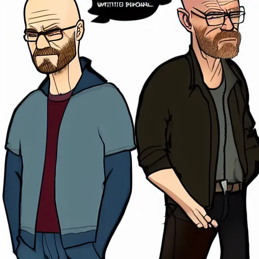 Image similar to concept art of dexter morgan and walter white together