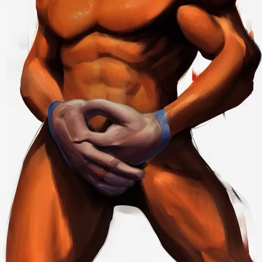Prompt: muscular monk , concept art , digital painting , 4k , HD
