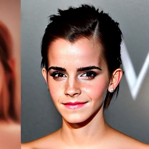 Image similar to Emma Watson and Kim Kardashian combined into one person