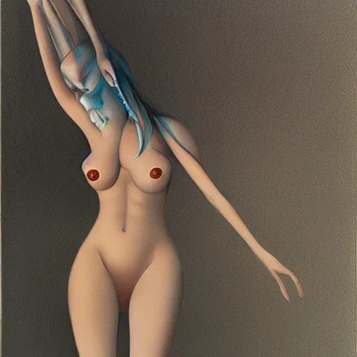 Prompt: elza ice in bikini, highly detailed, smooth, sharp focus, giger, zdzisław beksinski, laury lipton