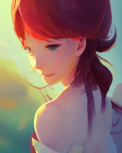 Prompt: a girl dressed as a mango fruit, mango color scheme, full shot, atmospheric lighting, detailed face, by makoto shinkai, stanley artgerm lau, wlop, rossdraws