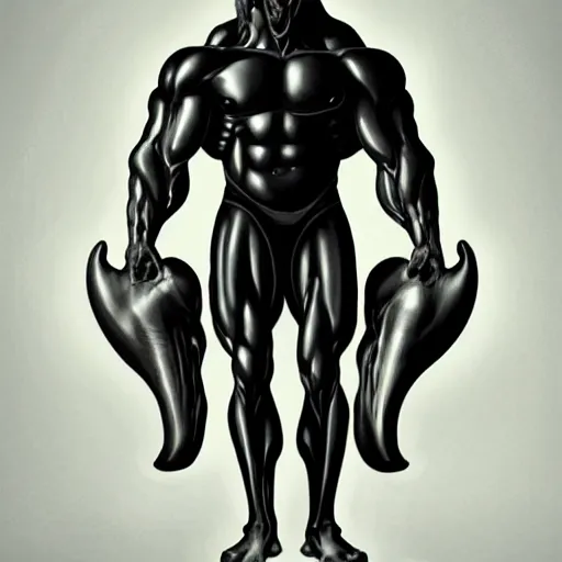 Image similar to an exaggeratedly muscular anthropomorphized black - coated horse with a magnificently muscular physique wearing tight kevlar outfit standing in a facility, long white mane, proportionally enormous arms, equine, anthro art, furaffinity, highly detailed, digital painting, artstation, concept art, illustration, art by artgerm, greg rutkowski, ruan jia