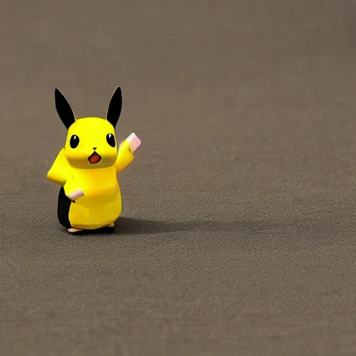 Image similar to isometric pikachu figure, high polygon