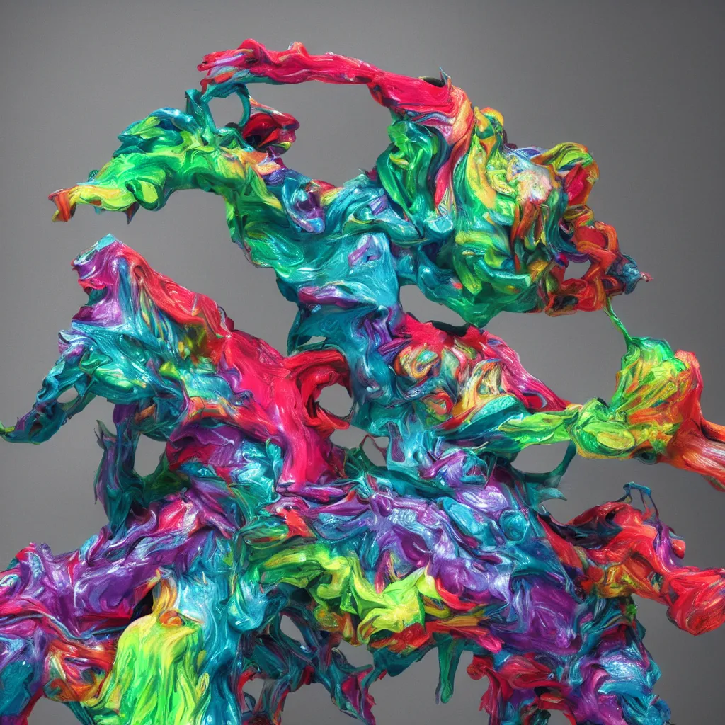 Image similar to painful pleasures by lynda benglis, octane render, colorful, 4 k, 8 k