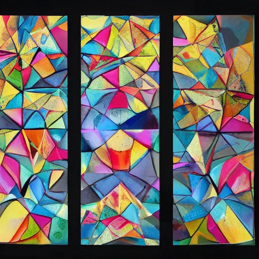 Image similar to abstract colorful platonic solids