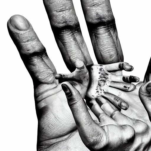 Image similar to the most horrifing photo, photorealistic, hand with normal amount of fingers