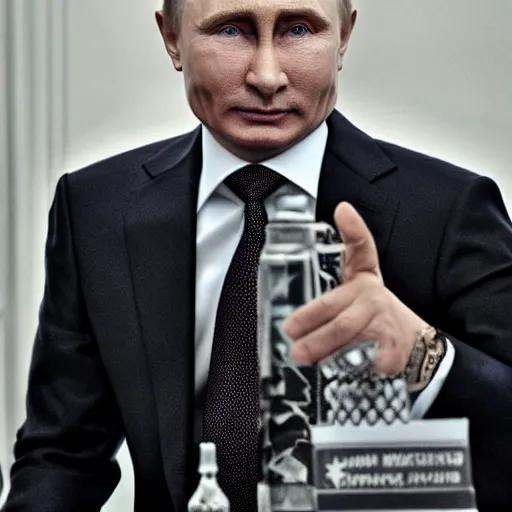 Image similar to putin with mutation, pathetic, despicable, dirty, lepra, full - body, symmetric!!, 4 k full hd,