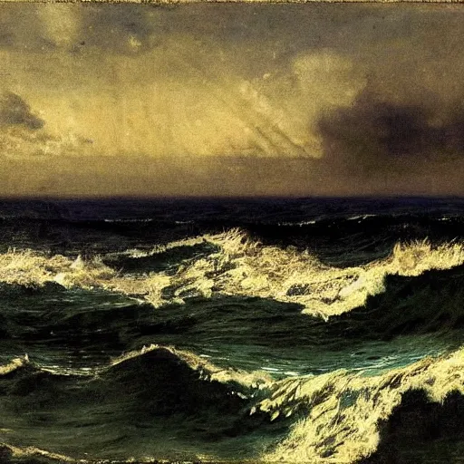 Image similar to deep sea by alfred stevens