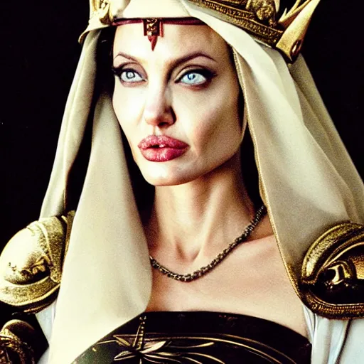 Prompt: an amazing award winning photo of angelina jolie as princess zelda