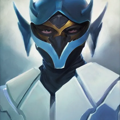 Image similar to greg manchess portrait painting of partially armored jade from mortal kombat wearing a half mask as overwatch character, medium shot, asymmetrical, profile picture, organic painting, sunny day, matte painting, bold shapes, hard edges, street art, trending on artstation, by huang guangjian and gil elvgren and sachin teng