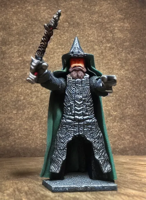 Image similar to highly detailed, hyper realistic wizard with a dungeon background by leggo