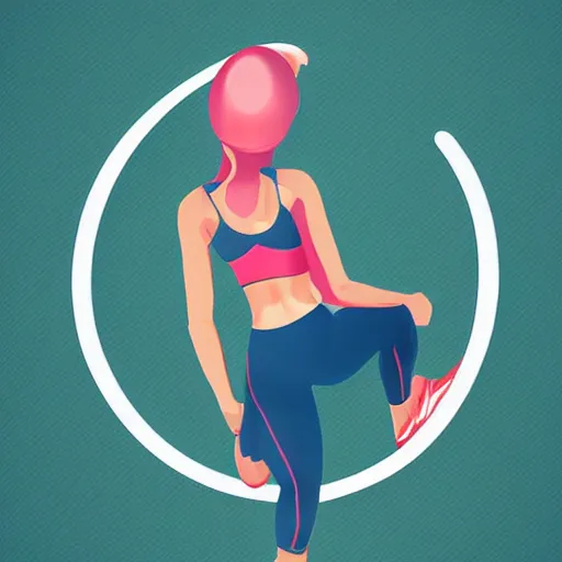 Image similar to conscious athlete, cute slick digital art, figure, generic