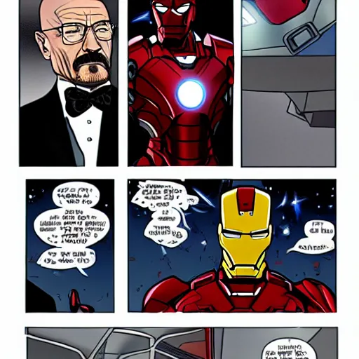 Prompt: Walter white as iron man