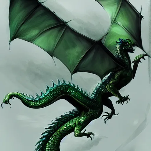 Prompt: a green dragon sitting on top of a hand, a digital painting by Charlie Bowater, featured on cgsociety, fantasy art, deviantart hd, speedpainting, digital painting