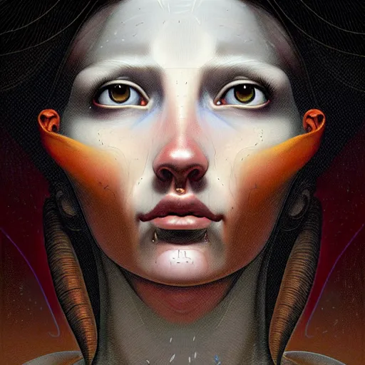 Image similar to Colour Caravaggio style Photography of Beautiful woman with highly detailed 1000 years old face wearing higly detailed sci-fi halo above head designed by Josan Gonzalez Many details. . In style of Josan Gonzalez and Mike Winkelmann andgreg rutkowski and alphonse muchaand Caspar David Friedrich and Stephen Hickman and James Gurney and Hiromasa Ogura. Rendered in Blender, volumetric natural light