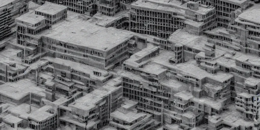 Image similar to tilt shift, prismatic, Brutalistic concrete, ultra detailed