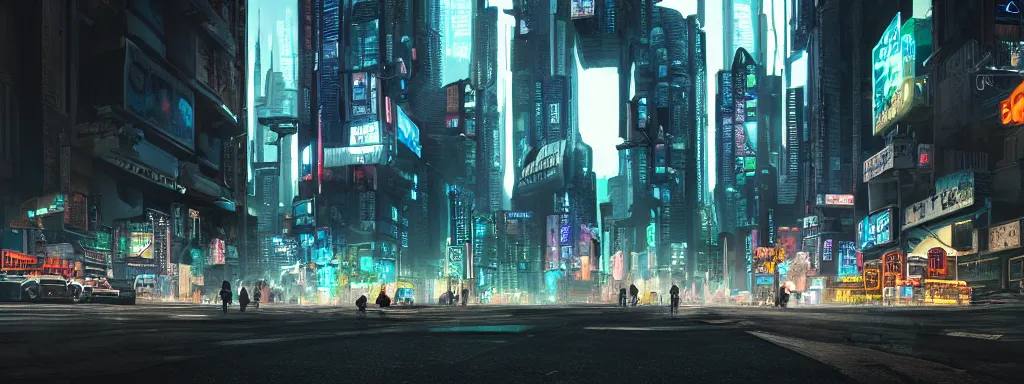 Image similar to Cyberpunk brooklyn street, photorealistic, large format photography, depth of field