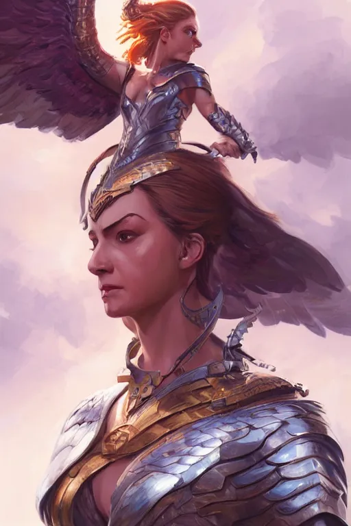 Image similar to amazon valkyrie athena, d & d, fantasy, portrait, highly detailed, headshot, digital painting, trending on artstation, concept art, sharp focus, illustration, art by artgerm and greg rutkowski and magali villeneuve