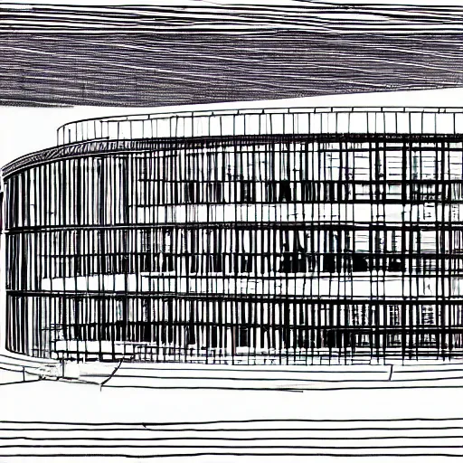 Image similar to Palast der Republik in Berlin, architectural drawing