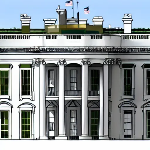 Prompt: design for a new and more luxurious White House United States President