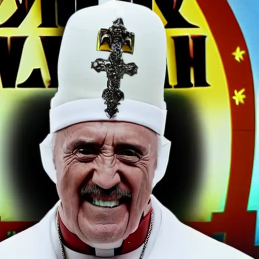 Image similar to Hulk Hogan as the pope, RAW image, high quality, photo, camera