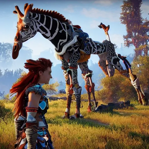 Image similar to Horizon Zero Dawn giraffe