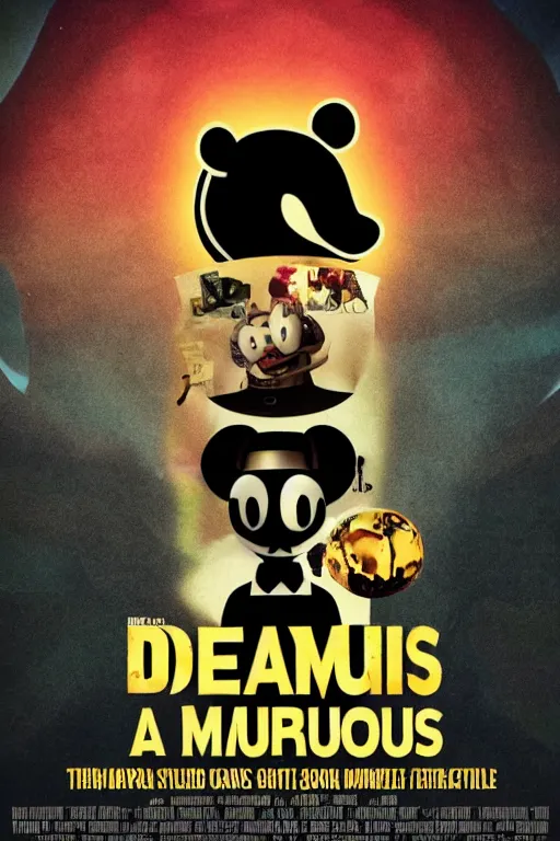 Prompt: a movie poster featuring Deadmau5