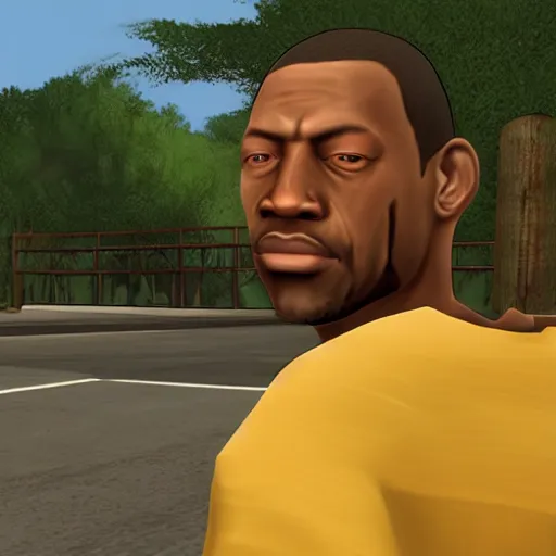 Image similar to carl johnson ( cj ) from gta san andreas