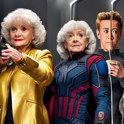Image similar to Avengers Endgame (2019) played by the the Golden Girls