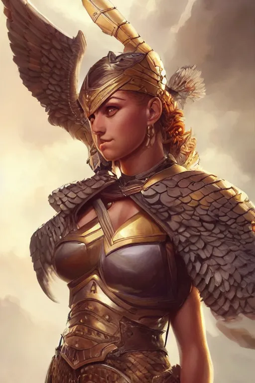 Image similar to amazon valkyrie athena, d & d, fantasy, portrait, highly detailed, headshot, digital painting, trending on artstation, concept art, sharp focus, illustration, art by artgerm and greg rutkowski and magali villeneuve