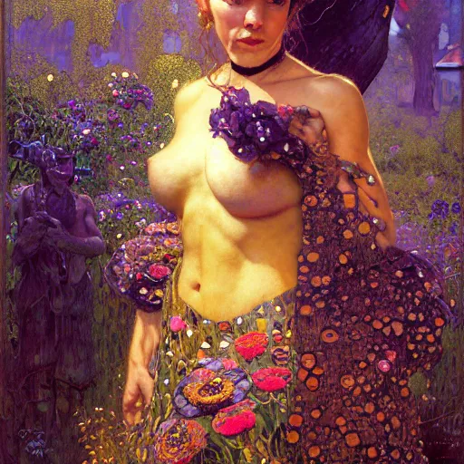 Prompt: portrait of an otter wearing a flower dress. shadowrun cyberpunk fantasy highly detailed painting by gaston bussiere craig mullins jc leyendecker gustav klimt artgerm greg rutkowski john berkey, bergey, craig mullins, ruan jia, raymond swanland, jeremy mann, tom lovell, alex malveda