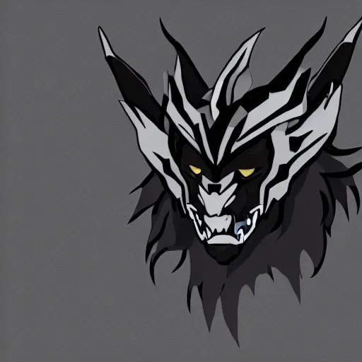 Prompt: fenrir minimalist