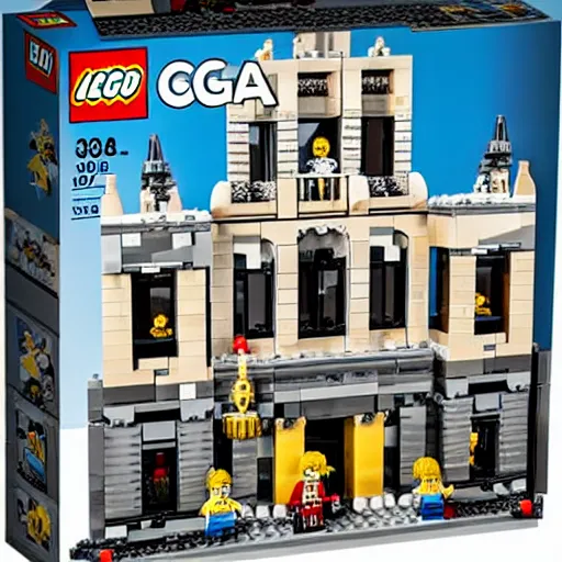 Image similar to mar - a - lago fbi raid lego set