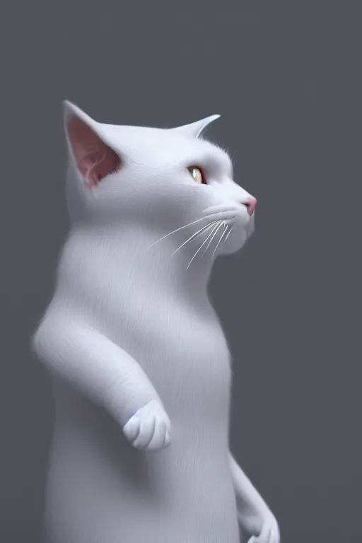 Prompt: a white cat wearing a formal overcoat, hyperrealistic, concept art, octane render, unreal engine 5, trending on DeviantArt, highly detailed, high quality, 8K, soft lighting, cute, natural lighting, realistic face, trending on Artstation, elegant clothes, profile picture, path traced, house background