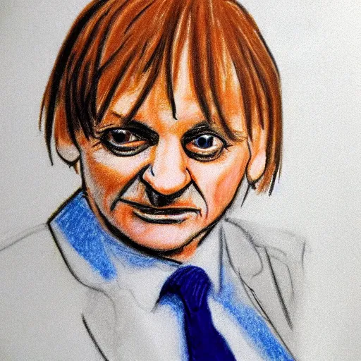 Image similar to mark e smith, children's crayon drawing