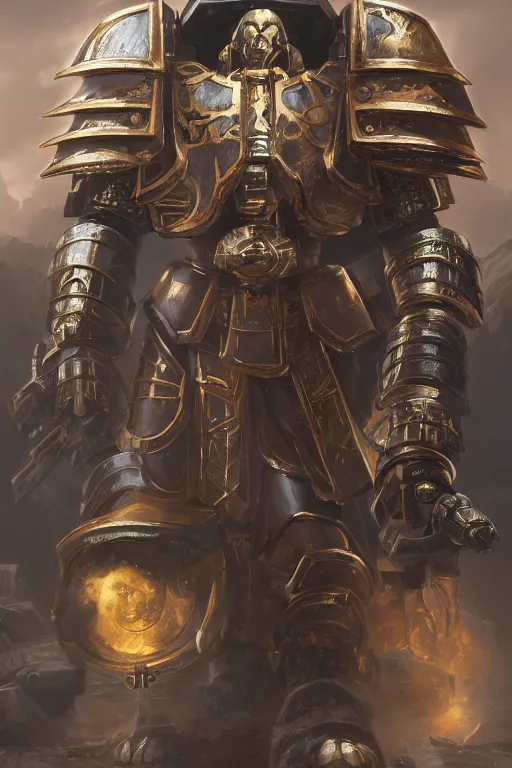 Image similar to armor portrait heros warhammer 4 0 k horus heresy fanart - the primarchs emperor by johannes helgeson animated with vfx concept artist & illustrator global illumination ray tracing hdr fanart arstation zbrush central hardmesh 8 k octane renderer comics stylized