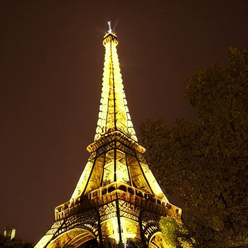 Prompt: eiffel tower at night,