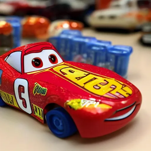 Image similar to lightning mcqueen on percocet