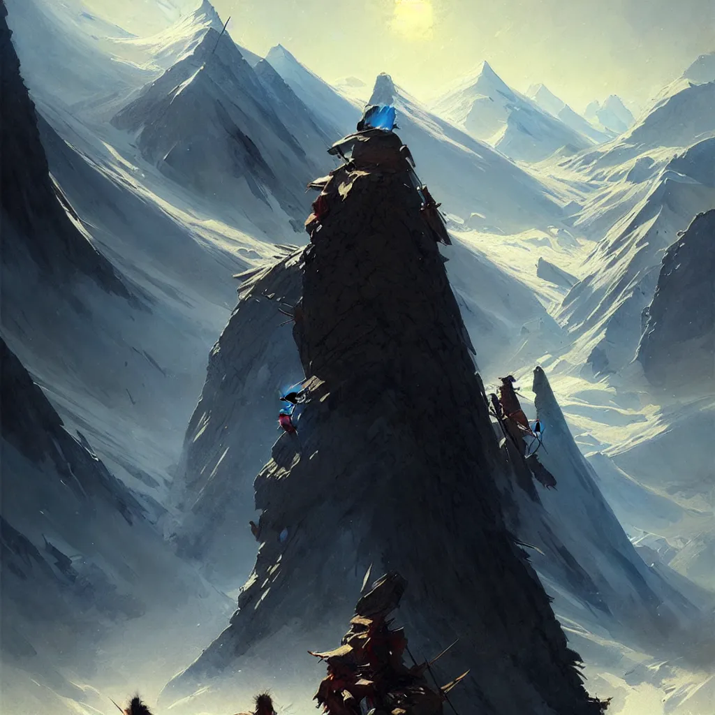 Image similar to tengri, painting by greg rutkowski