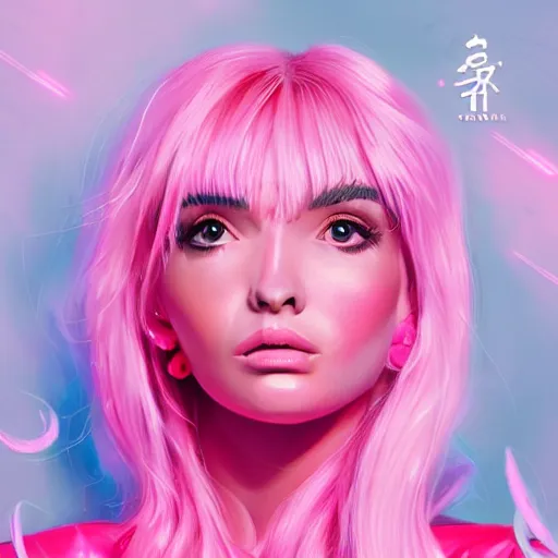 Prompt: cinematic, epic, kim petras bubblegum pink pop album cover, out of this world, interdimensional, artstation, cgsociety