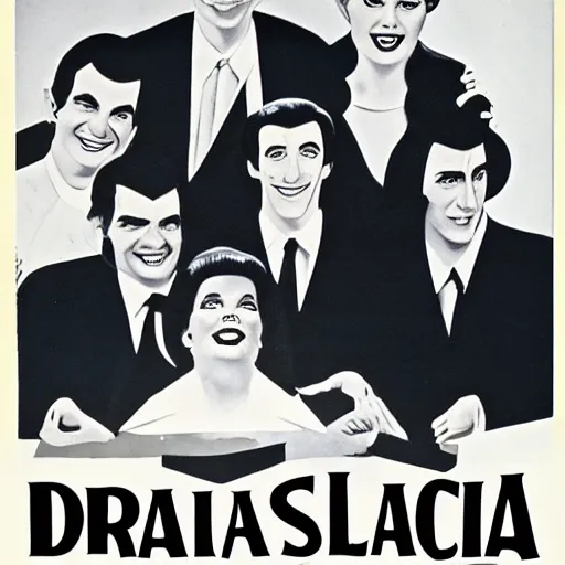 Image similar to logo for a 6 0 s sitcom about dracula,