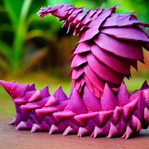 Prompt: a dragonfruit pangolin