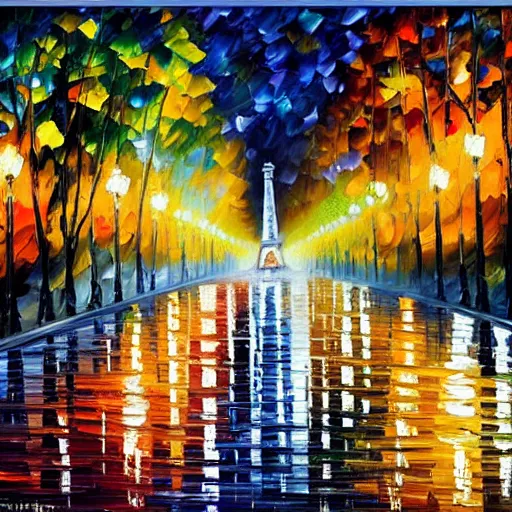 Image similar to champs elysees by leonid afremov