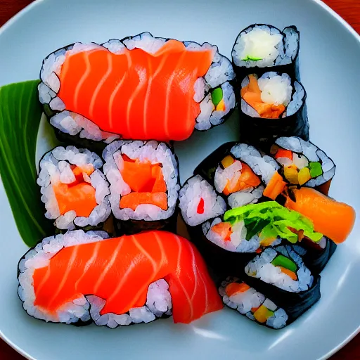 Prompt: Finding Nemo in your sushi plate, award winning food photography