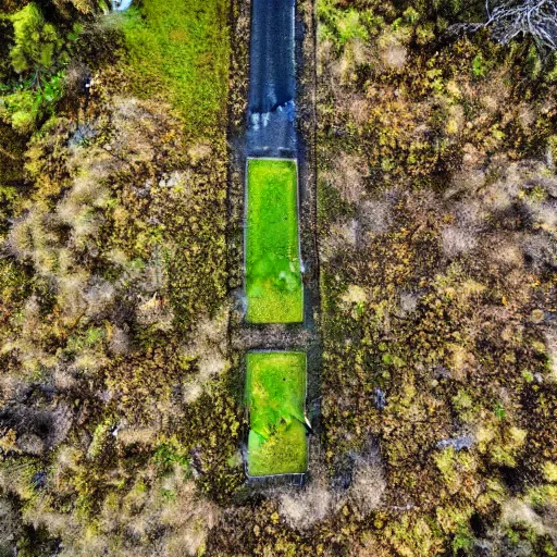 Image similar to drone fottage of an old abandoned road