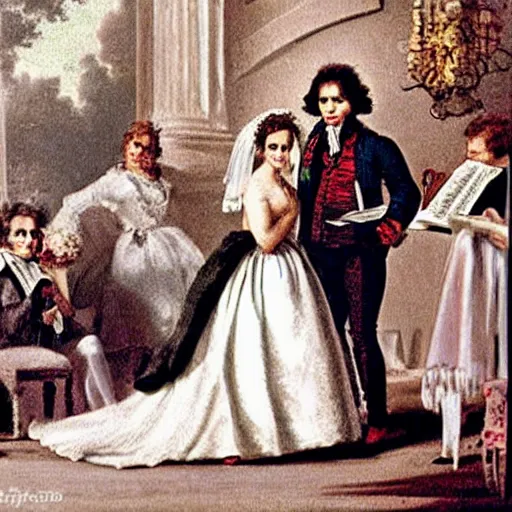 Image similar to beethoven getting married