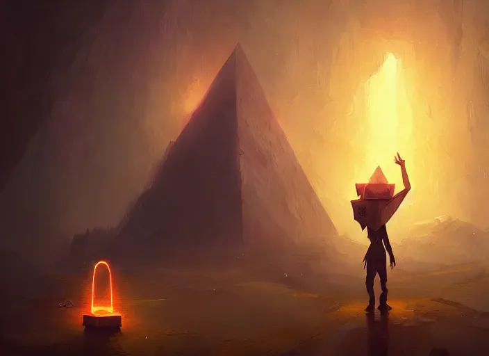 Image similar to bill cipher entering mind by greg rutkowski