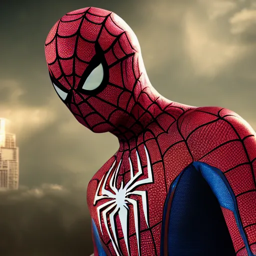 Image similar to characters portrait of Spiderman merged with MoonKnight, merged character, 4k, highly detailed, cinematic lighting