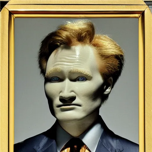 Image similar to conan o'brien, by joseph cornell,