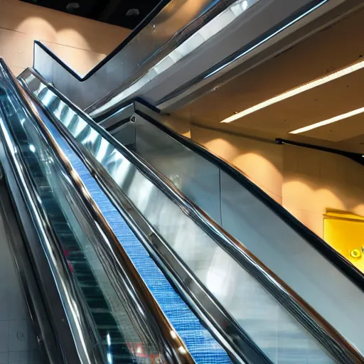 Prompt: a jar of mayonnaise on an escalator, photorealistic, 8 k